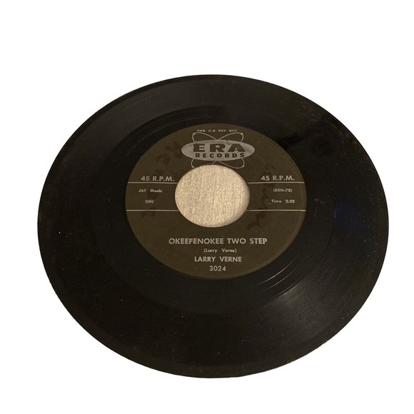 Okeefenokee Two Step 45 Vinyl Record Larry Verne Mr. Custer Era Records Vintage - Picture 1 of 2